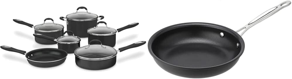 Набор Cuisinart, 11 предметов, Посуда Advantage с антипригарным покрытием, черная и классическая 8-дюймовая открытая сковорода Chef's 622-20 с антипригарным покрытием и твердым анодированием, Black
Набор Cuisinart, 11 предметов, Посуда Advantage с антипригарным покрытием, черная и классическая 8-дюймовая открытая сковорода Chef's 622-20 с антипригарным покрытием и твердым анодированием, Black