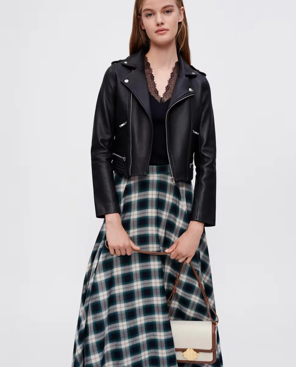 Женская байкерская кожаная куртка Maje, черный
Женская байкерская кожаная куртка Maje, черный