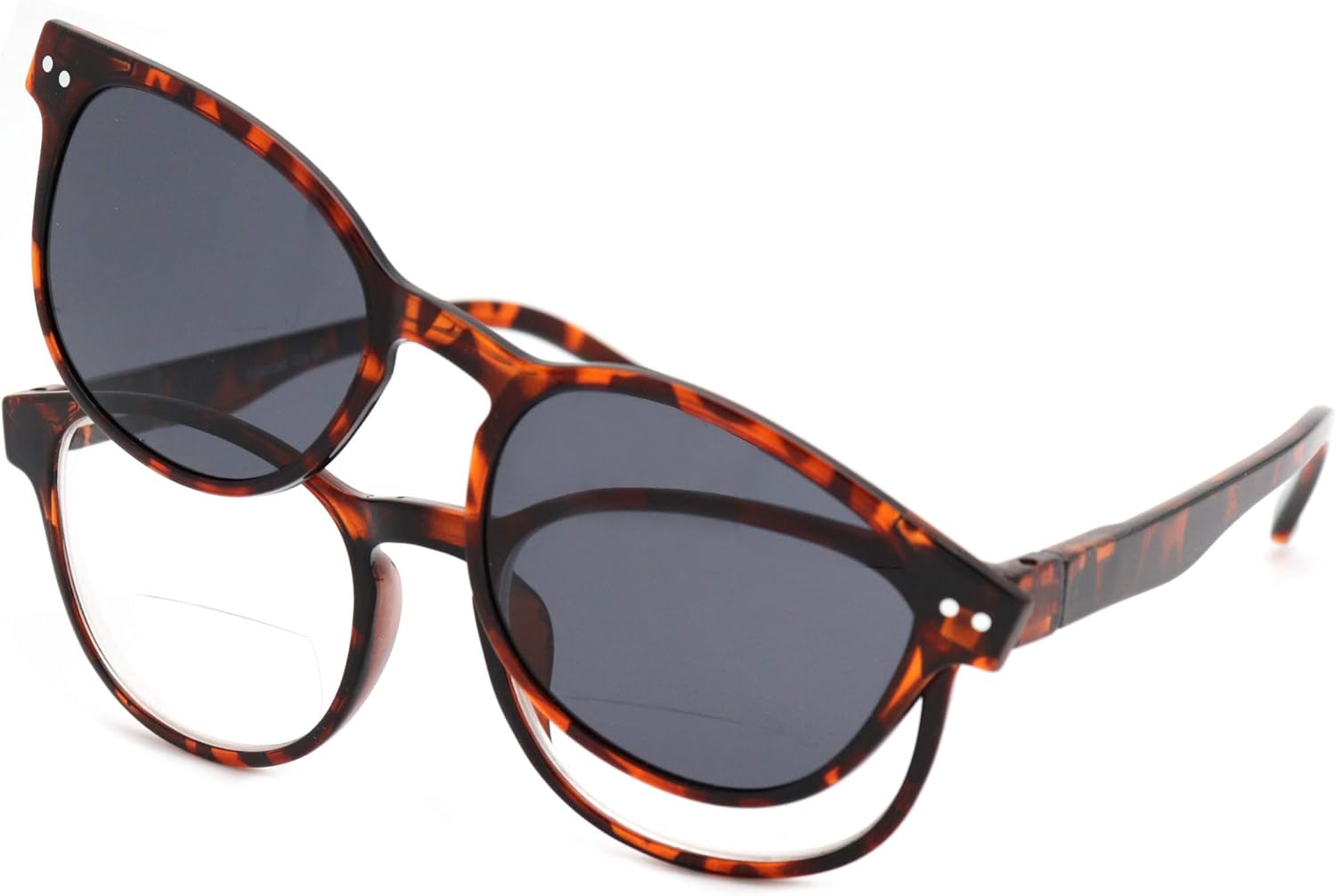 Очки ColorViper с прозрачными бифокальными линзами + поляризованные очки с магнитным креплением = поляризованные солнцезащитные очки COLOR VIPER, B1 Shiny Brown Tortoise / Clear Bifocus + Polarized Clip on
Очки ColorViper с прозрачными бифокальными линзами + поляризованные очки с магнитным креплением = поляризованные солнцезащитные очки COLOR VIPER, B1 Shiny Brown Tortoise / Clear Bifocus + Polarized Clip on