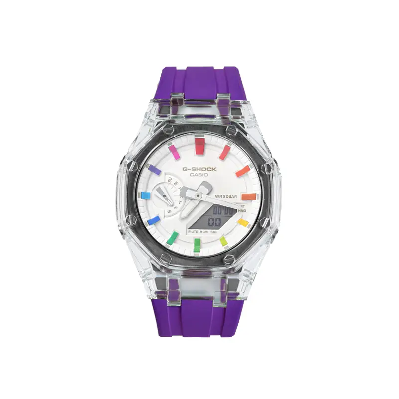 Часы Casio G-Shock Analog-Digital 2100 Series, Rainbow Love, арт. GA-2100-7A7, фиолетовый
Часы Casio G-Shock Analog-Digital 2100 Series, Rainbow Love, арт. GA-2100-7A7, фиолетовый