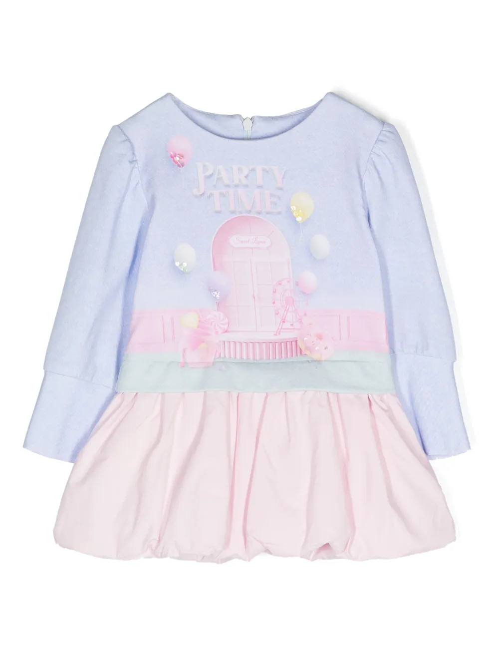 Пышное платье с графичным принтом Lapin House, синий
Пышное платье с графичным принтом Lapin House, синий