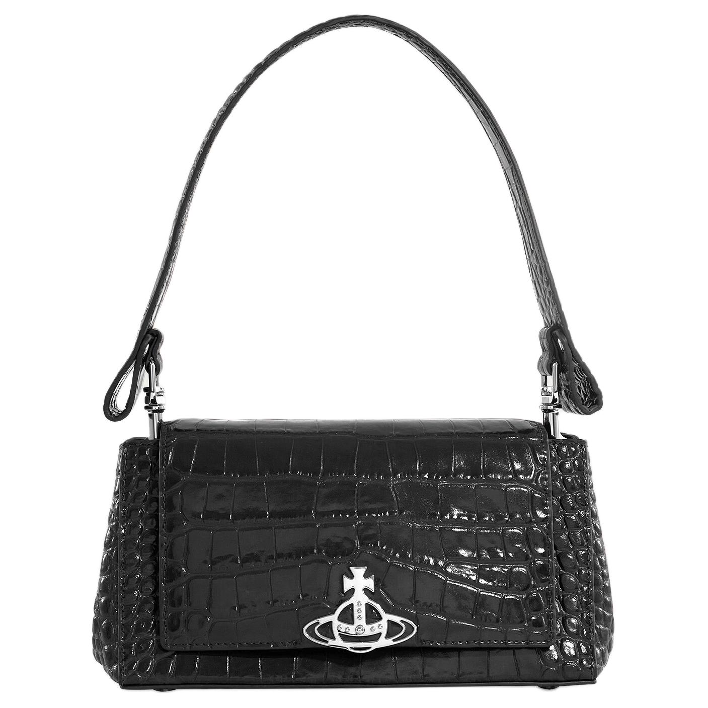 Vivienne Westwood Кожаная женская сумка через плечо среднего размера черная
Vivienne Westwood Кожаная женская сумка через плечо среднего размера черная