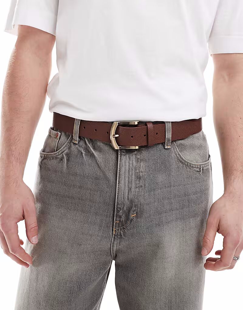 Элегантный ремень ASOS DESIGN коричневого цвета с зернистой отделкой
Элегантный ремень ASOS DESIGN коричневого цвета с зернистой отделкой