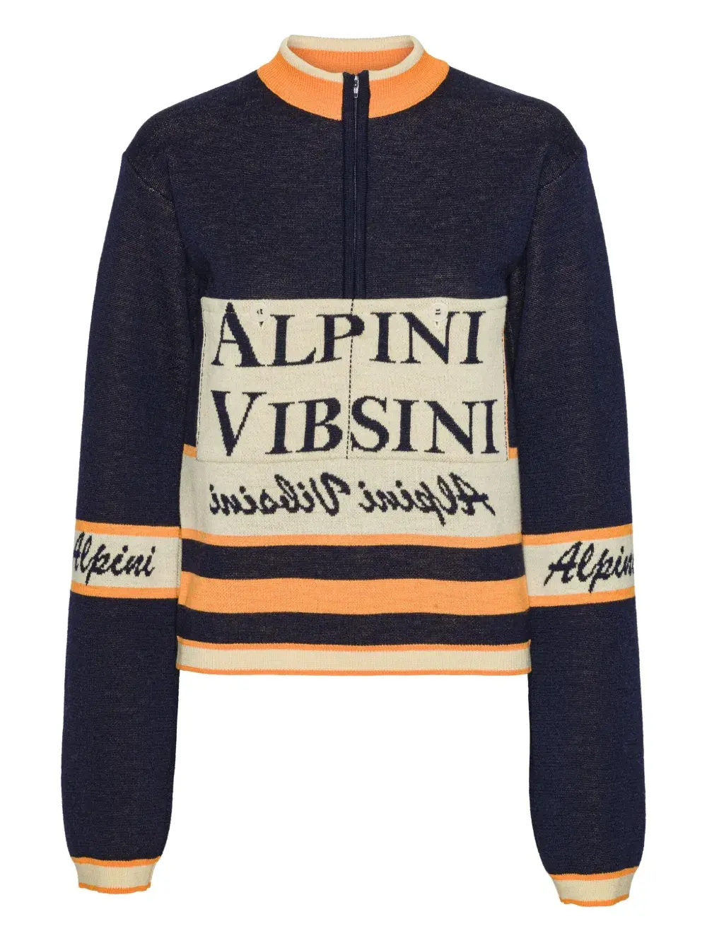 Полосатый свитер на молнии до середины Henrik Vibskov, синий
Полосатый свитер на молнии до середины Henrik Vibskov, синий