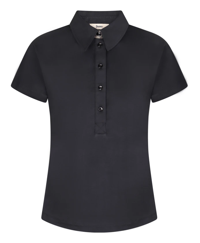 Хлопковая рубашка-поло с боковыми разрезами Herno, синий
Хлопковая рубашка-поло с боковыми разрезами Herno, синий