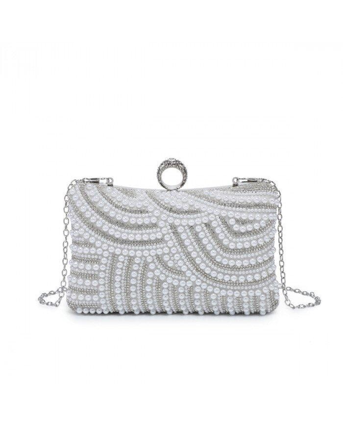Односторонняя сумка с жемчугом Diamante спереди JFY, серебро
Односторонняя сумка с жемчугом Diamante спереди JFY, серебро