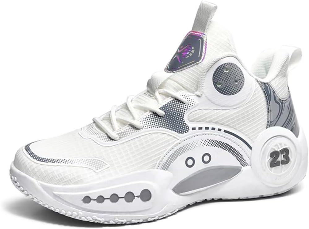 Мужские баскетбольные кроссовки для женщин, высокие, для уличного стритбола, дышащие, с противоскользящей подошвой, модные беговые кроссовки Purfitall, белый
Мужские баскетбольные кроссовки для женщин, высокие, для уличного стритбола, дышащие, с противоскользящей подошвой, модные беговые кроссовки Purfitall, белый