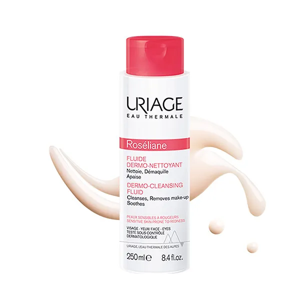 Очищает, удаляет макияж и успокаивает Limpiador Fluido Uriage, 250 ml 
Очищает, удаляет макияж и успокаивает Limpiador Fluido Uriage, 250 ml
