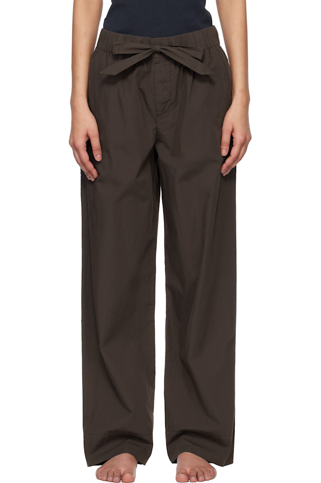 Пижамные брюки из поплина Tekla, коричневый
Пижамные брюки из поплина Tekla, коричневый