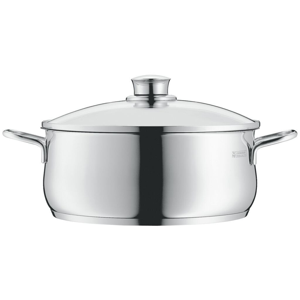 Кастрюля WMF Diadem Plus 16 см, стеклянная крышка, жаровня 1,5 л, полированная нержавеющая сталь Cromargan, индукционная кастрюля, без покрытия
Кастрюля WMF Diadem Plus 16 см, стеклянная крышка, жаровня 1,5 л, полированная нержавеющая сталь Cromargan, индукционная кастрюля, без покрытия