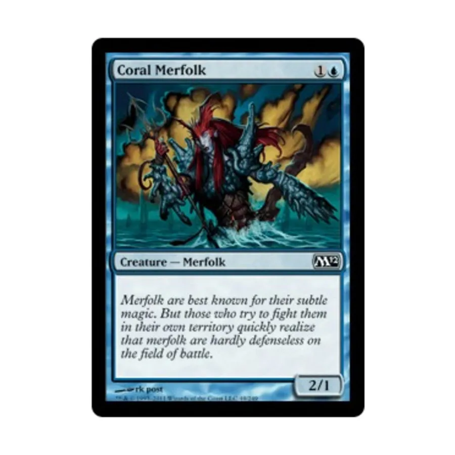 CCG Коралл Мерфолк (C) (Фольга), MTG - Magic 2012
CCG Коралл Мерфолк (C) (Фольга), MTG - Magic 2012
