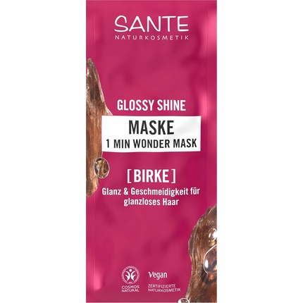 Пакетик-маска Glossy Shine Wonder Mask на 1 минуту Sante Naturkosmetik
Пакетик-маска Glossy Shine Wonder Mask на 1 минуту Sante Naturkosmetik