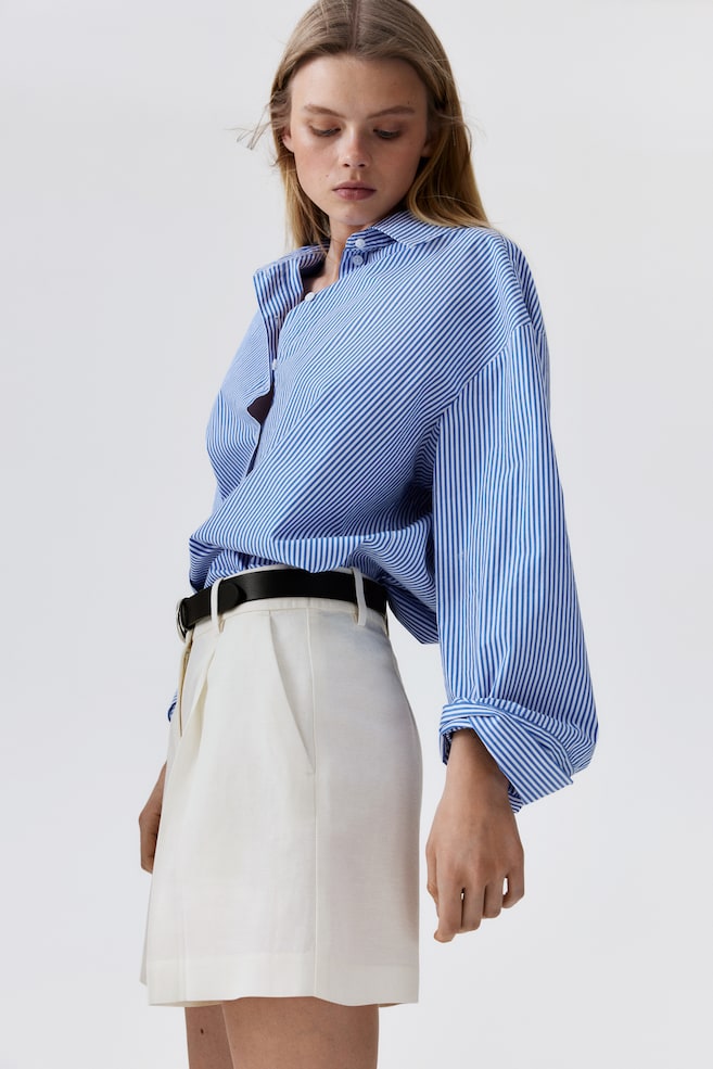 Шорты из льняной смеси H&M, белый
Шорты из льняной смеси H&M, белый