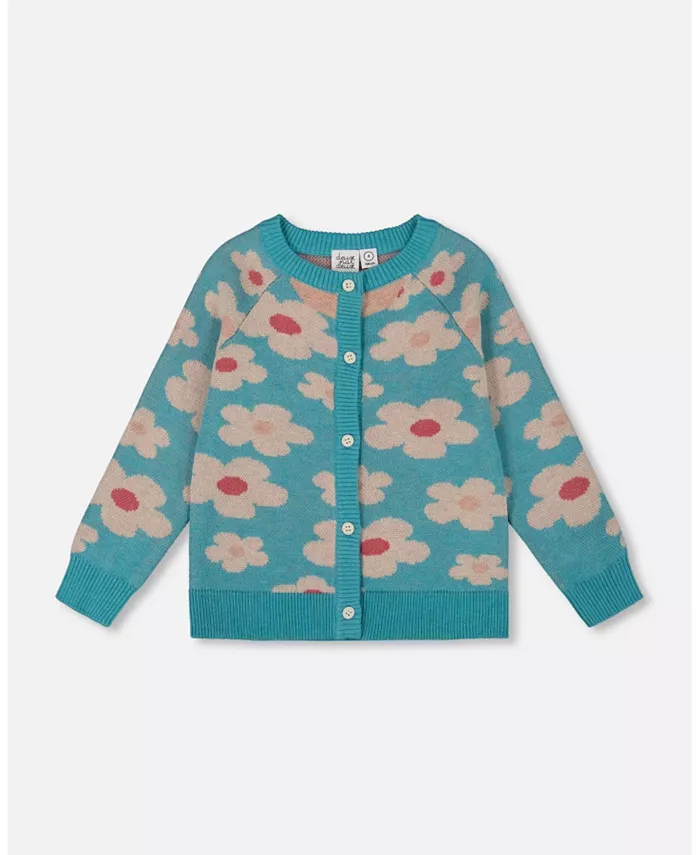 Вязаный кардиган для девочки с пуговицами спереди, бирюзовый, детский Deux par Deux, синий
Вязаный кардиган для девочки с пуговицами спереди, бирюзовый, детский Deux par Deux, синий