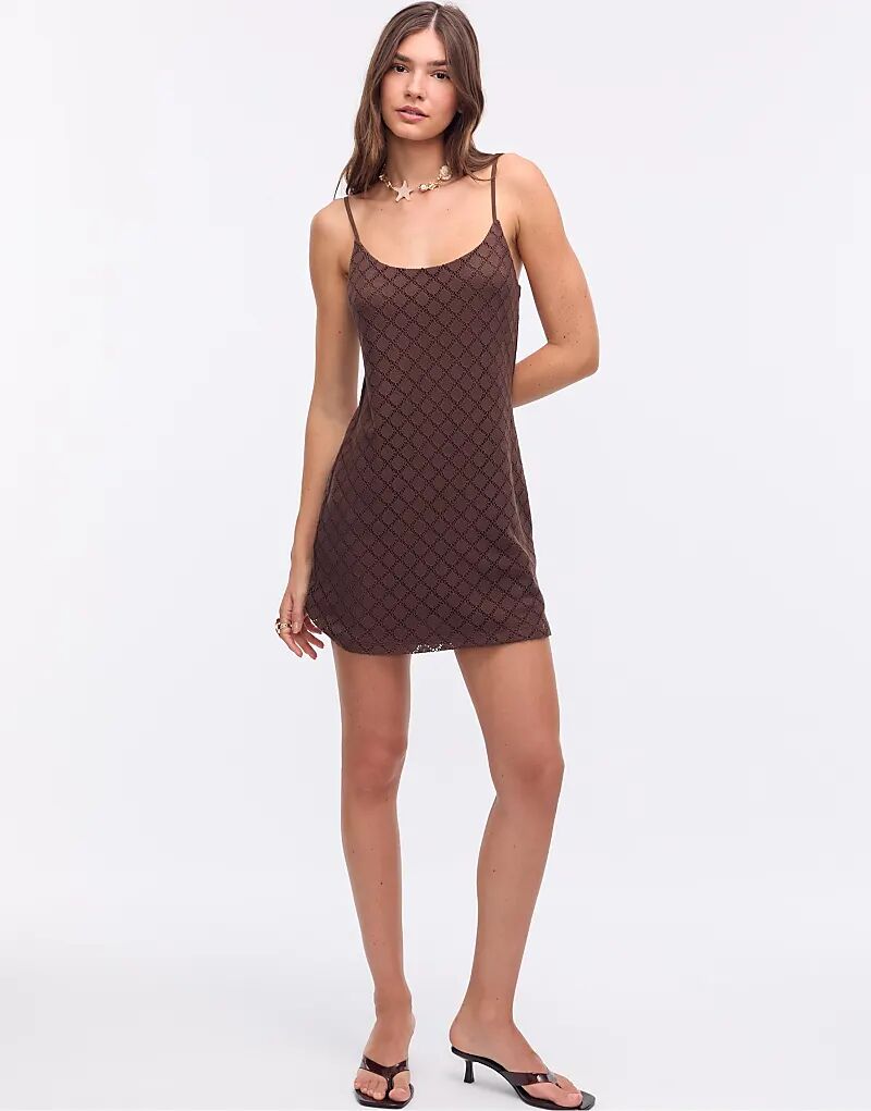 Платье Stradivarius Mini с эффектом вязания крючком коричневого цвета
Платье Stradivarius Mini с эффектом вязания крючком коричневого цвета