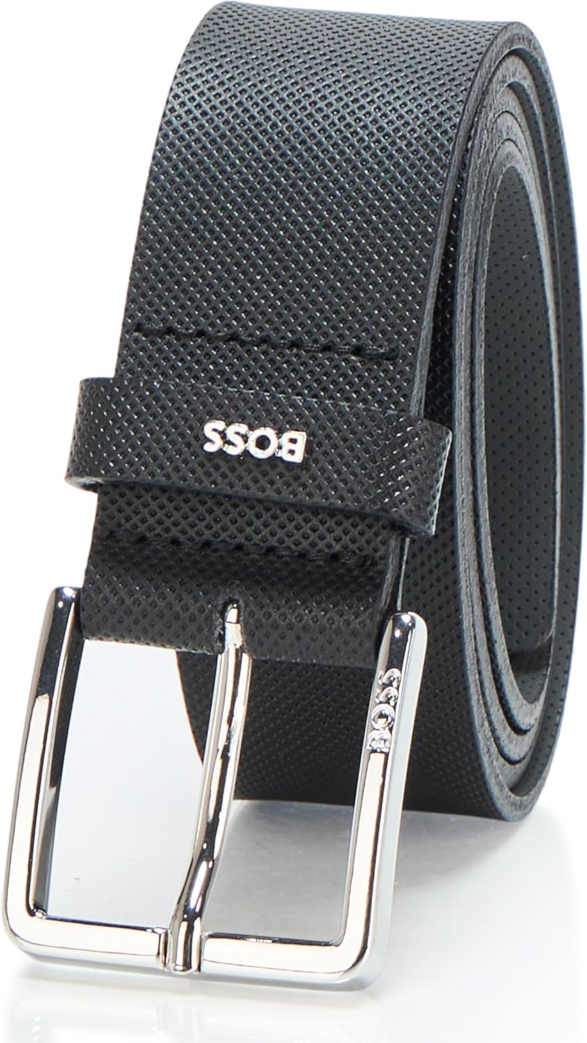 BOSS мужской кожаный ремень с принтом, Catfish Black
BOSS мужской кожаный ремень с принтом, Catfish Black