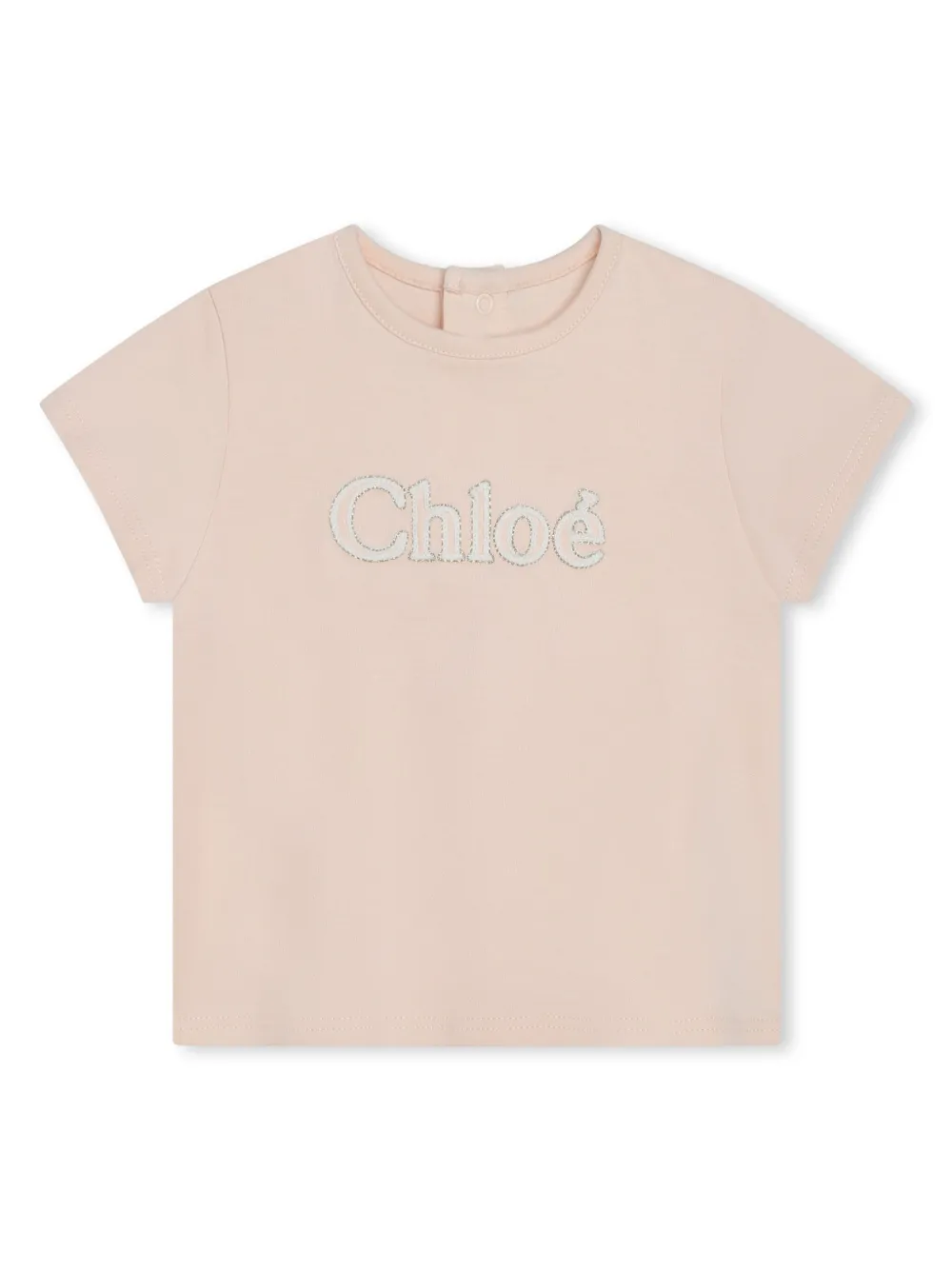Футболка из органического хлопка с вышитым логотипом Chloé Kids, розовый
Футболка из органического хлопка с вышитым логотипом Chloé Kids, розовый