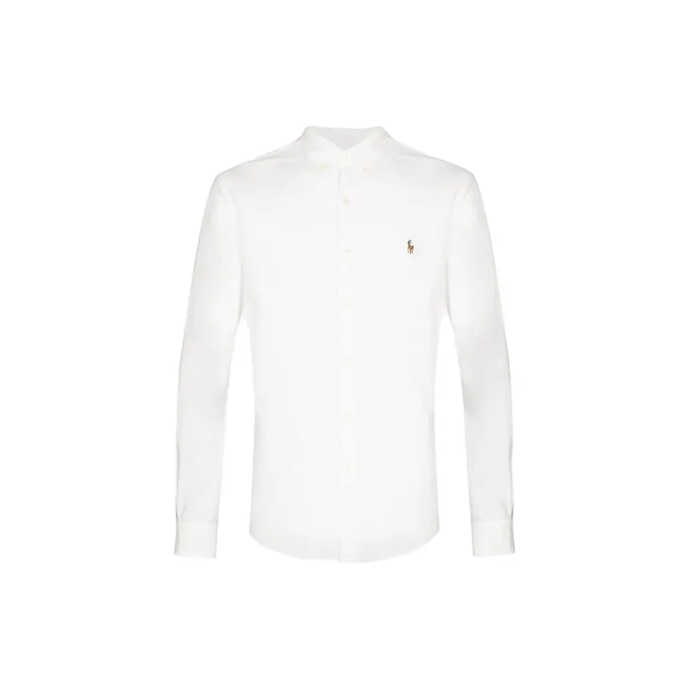 Рубашка с вышитым пони и фигурным подолом Polo Ralph Lauren, белый
Рубашка с вышитым пони и фигурным подолом Polo Ralph Lauren, белый