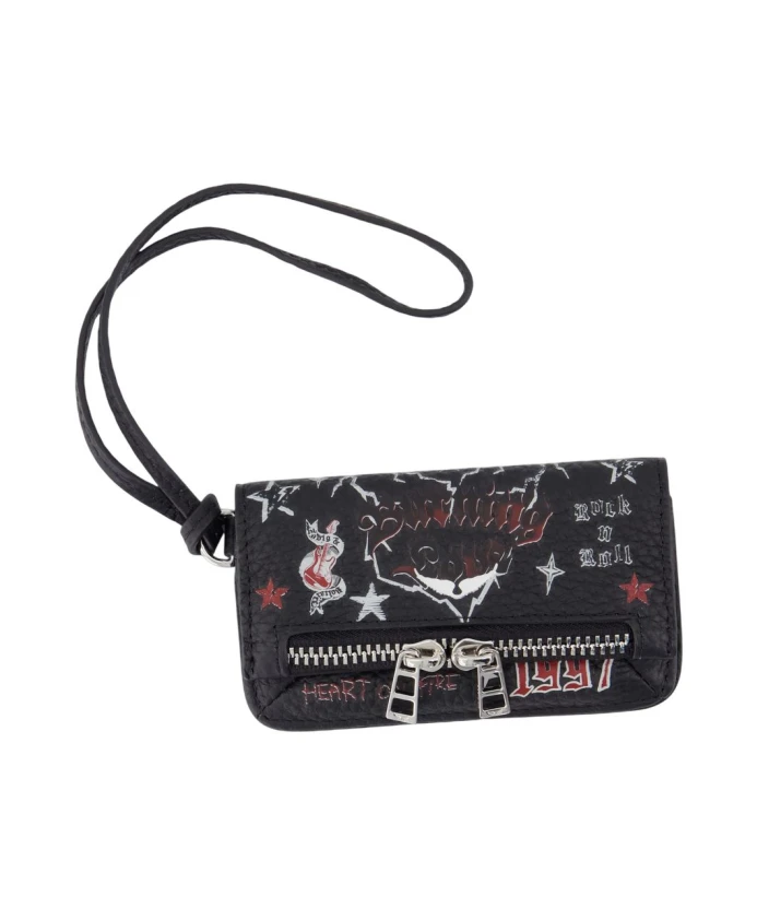 Черный кожаный брелок-кошелек на цепочке Zadig & Voltaire, черный
Черный кожаный брелок-кошелек на цепочке Zadig & Voltaire, черный