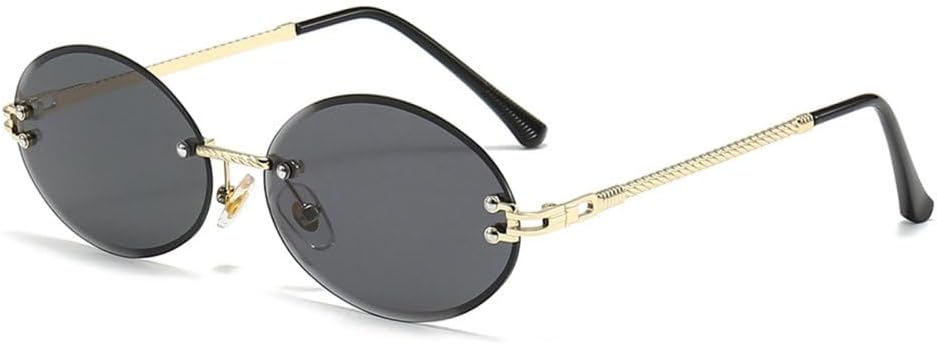 Модные солнцезащитные очки без оправы для женщин, овальные, в стиле панк, мужские солнцезащитные очки, очки для вождения, женские очки с защитой от УФ-излучения UV400 MTZJH, Gold Black
Модные солнцезащитные очки без оправы для женщин, овальные, в стиле панк, мужские солнцезащитные очки, очки для вождения, женские очки с защитой от УФ-излучения UV400 MTZJH, Gold Black