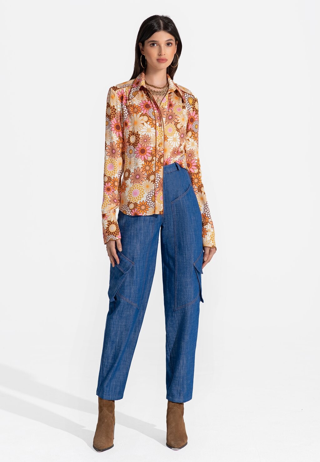 Блузка на пуговицах FLOWER SAX35TH by Alicja Czarniecka, оранжевый
Блузка на пуговицах FLOWER SAX35TH by Alicja Czarniecka, оранжевый