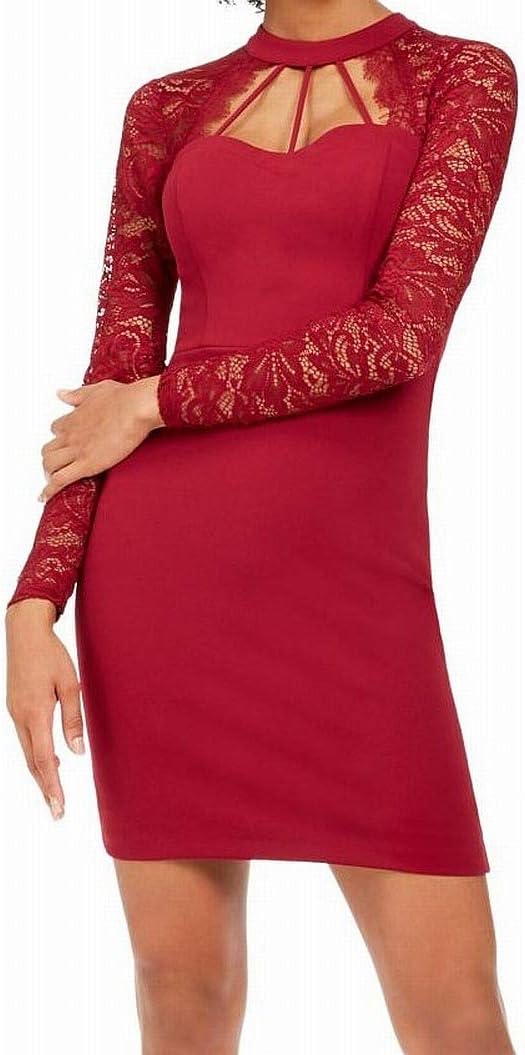 GUESS женское кружевное платье-футляр до колена, Burgundy
GUESS женское кружевное платье-футляр до колена, Burgundy