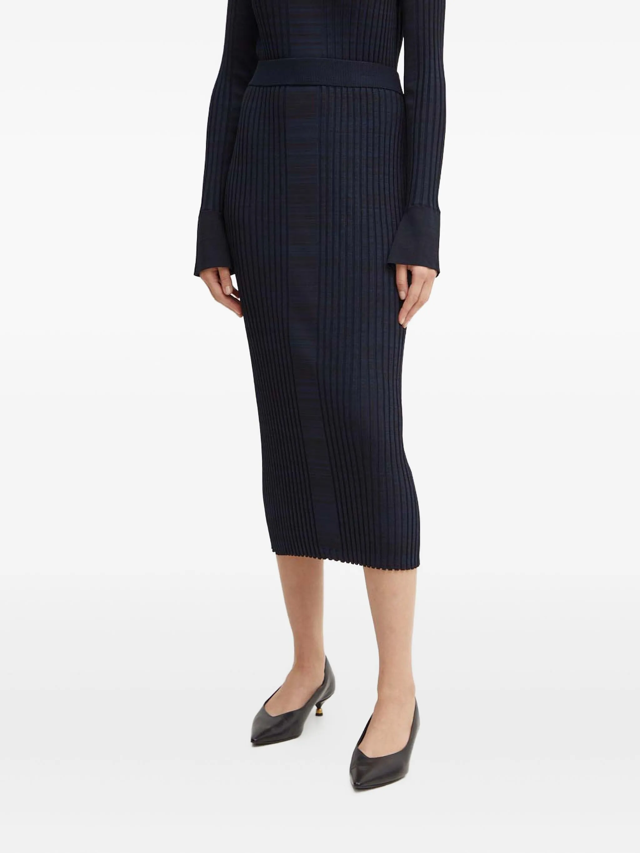 Юбка миди в рубчик Boss, синий
Юбка миди в рубчик Boss, синий