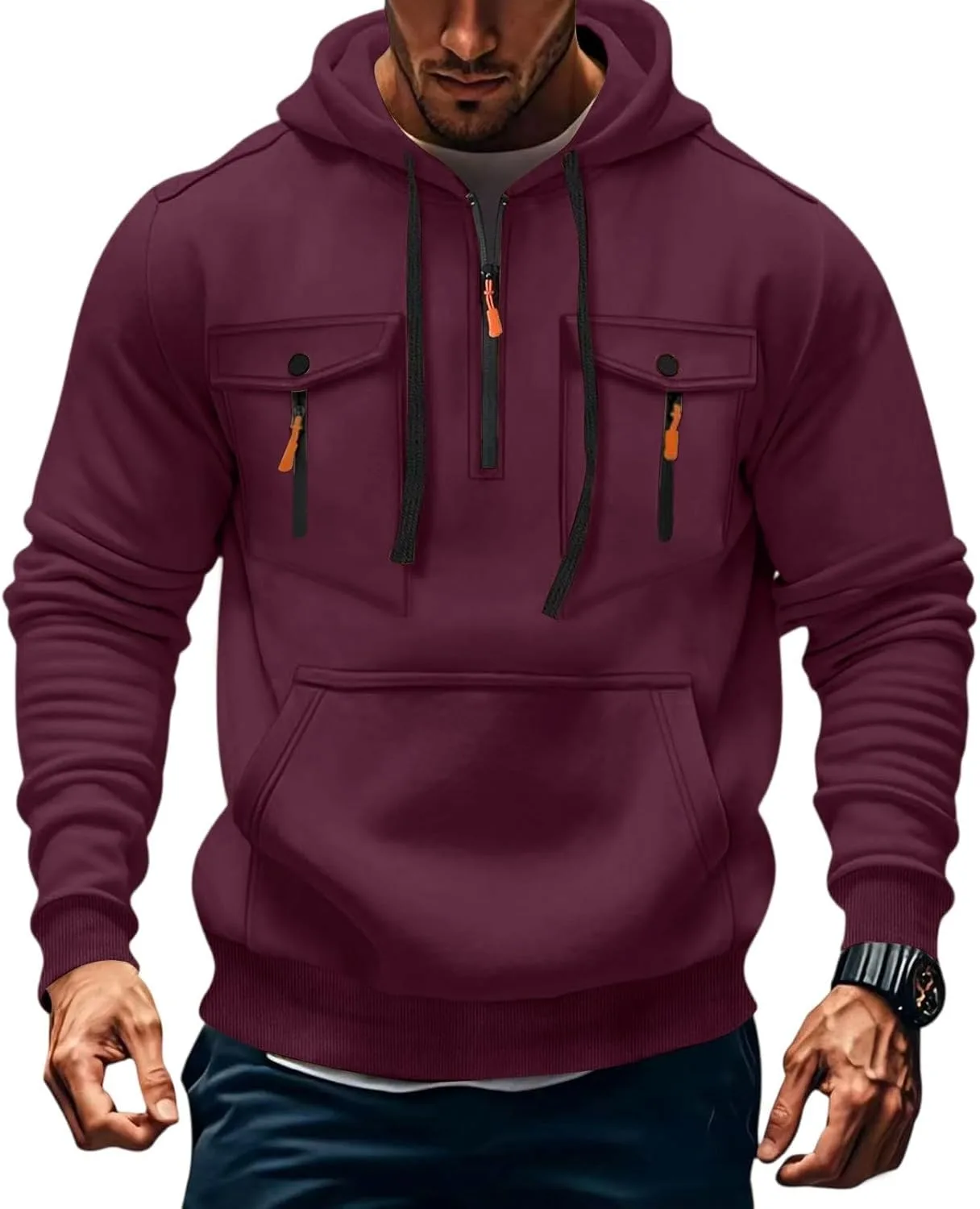 Мужская худи с капюшоном на молнии и карманами GOSEAGOTOFUN
Мужская худи с капюшоном на молнии и карманами GOSEAGOTOFUN