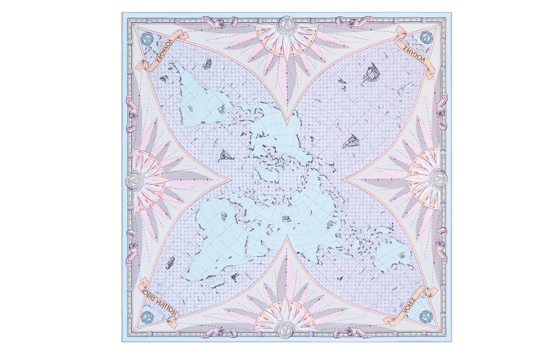 LOUIS VUITTON Квадрат карты, Blue
LOUIS VUITTON Квадрат карты, Blue