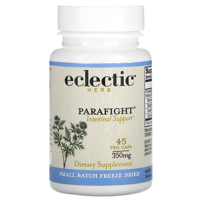 Eclectic Herb, Parafight, сублимированный концентрат, 350 мг, 45 веганских капсул
Eclectic Herb, Parafight, сублимированный концентрат, 350 мг, 45 веганских капсул