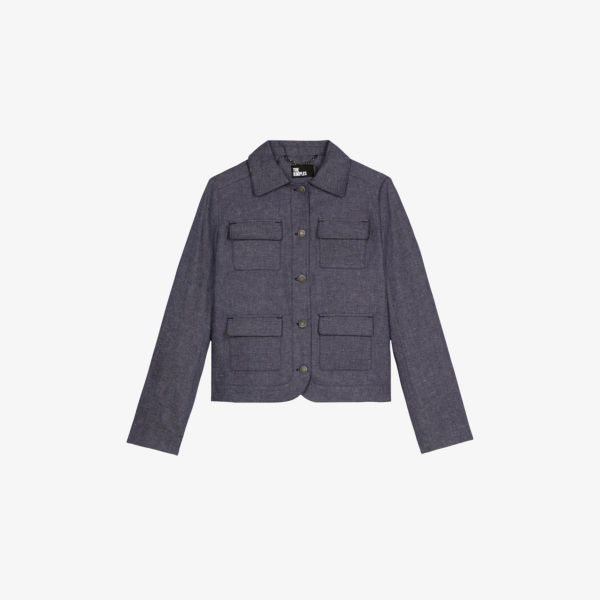 Пиджак The Kooples прямого кроя хлопково-льняной с накладными карманами, синий
Пиджак The Kooples прямого кроя хлопково-льняной с накладными карманами, синий