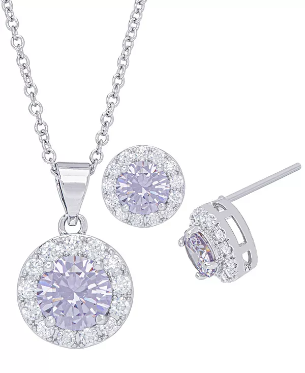 Подвеска и серьги с круглым ореолом из кубического циркония, оправленные в тонкую серебряную пластину, 2 шт. Macy'S, silver
Подвеска и серьги с круглым ореолом из кубического циркония, оправленные в тонкую серебряную пластину, 2 шт. Macy'S, silver