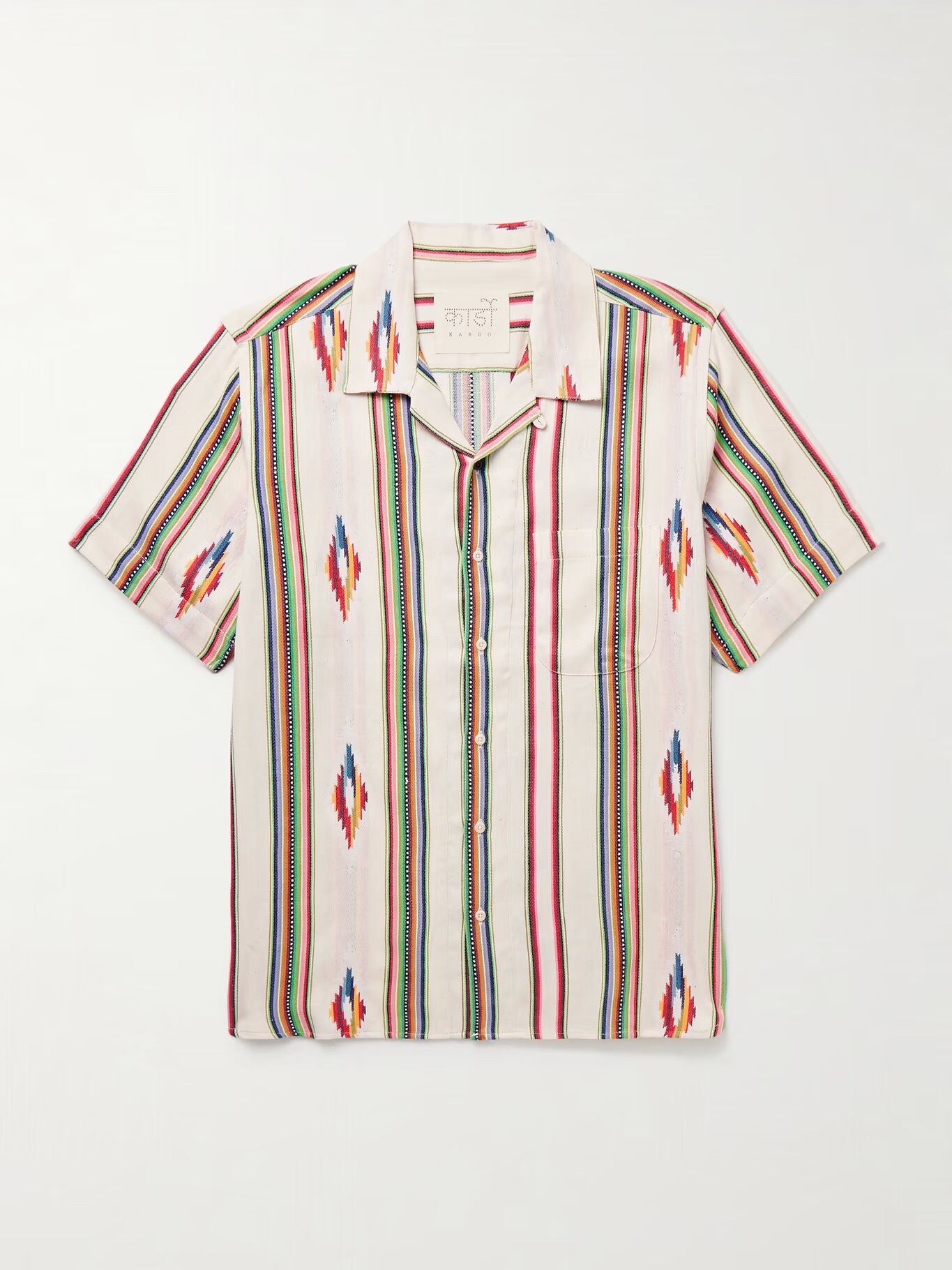 Рубашка Lamar из хлопка и жаккарда с откидным воротником KARDO, нейтральный 
Рубашка Lamar из хлопка и жаккарда с откидным воротником KARDO, нейтральный