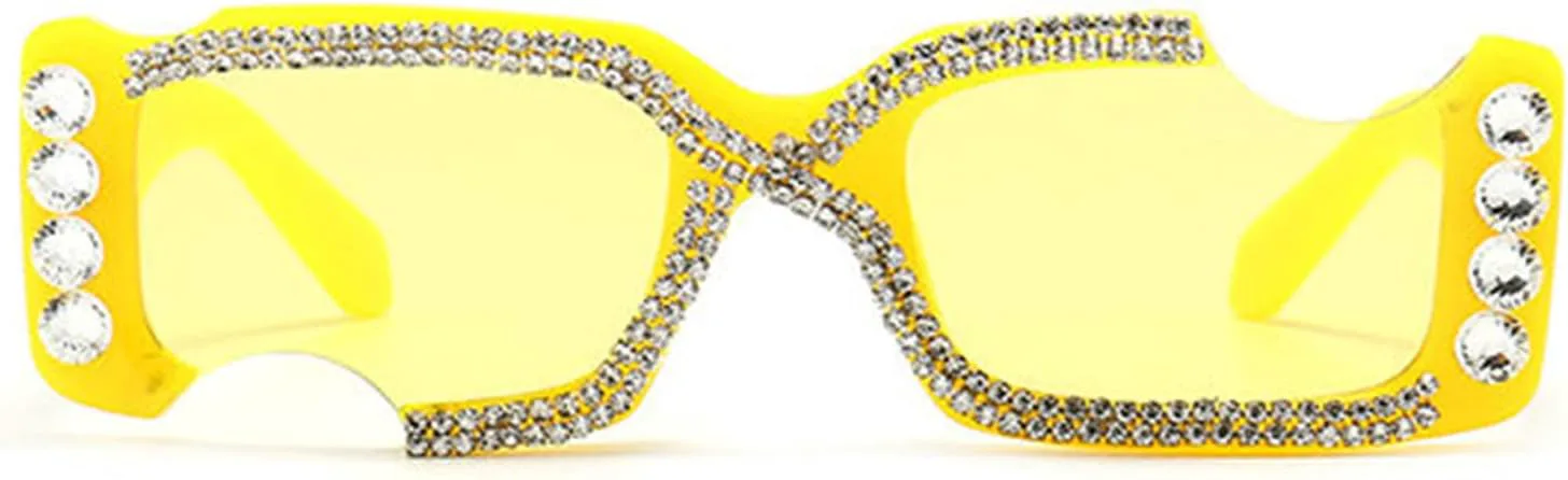 Willochra Маленькие квадратные блестящие солнцезащитные очки с кристаллами для женщин, модные, со стразами, неправильной формы, черные, женские, для вечеринок, Yellow
Willochra Маленькие квадратные блестящие солнцезащитные очки с кристаллами для женщин, модные, со стразами, неправильной формы, черные, женские, для вечеринок, Yellow