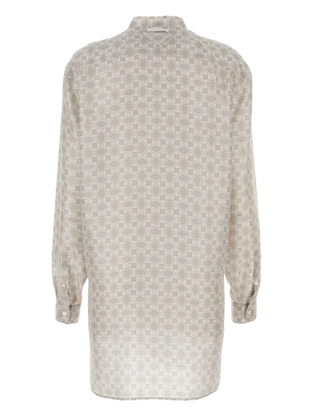 Платье-рубашка из шелка с принтом Prada, нейтральный
Платье-рубашка из шелка с принтом Prada, нейтральный