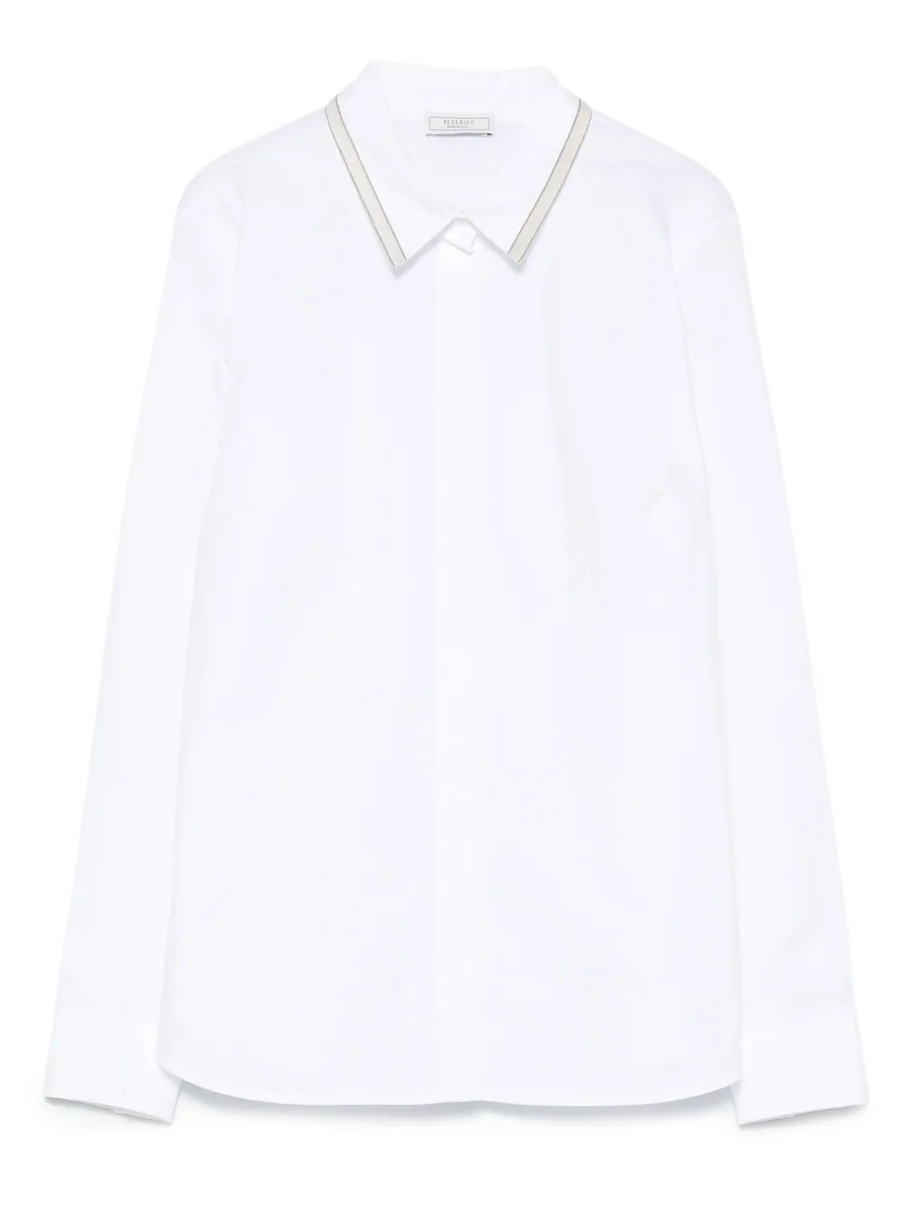 Рубашка из хлопка с воротником-стойкой Peserico, белый
Рубашка из хлопка с воротником-стойкой Peserico, белый