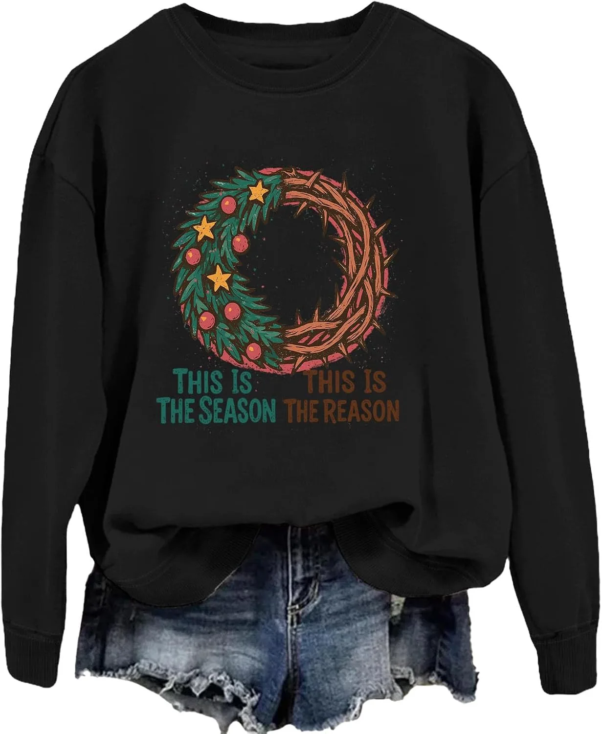 Свитшот "This Is The Season" с рождественским венком LNDOCAI
Свитшот "This Is The Season" с рождественским венком LNDOCAI