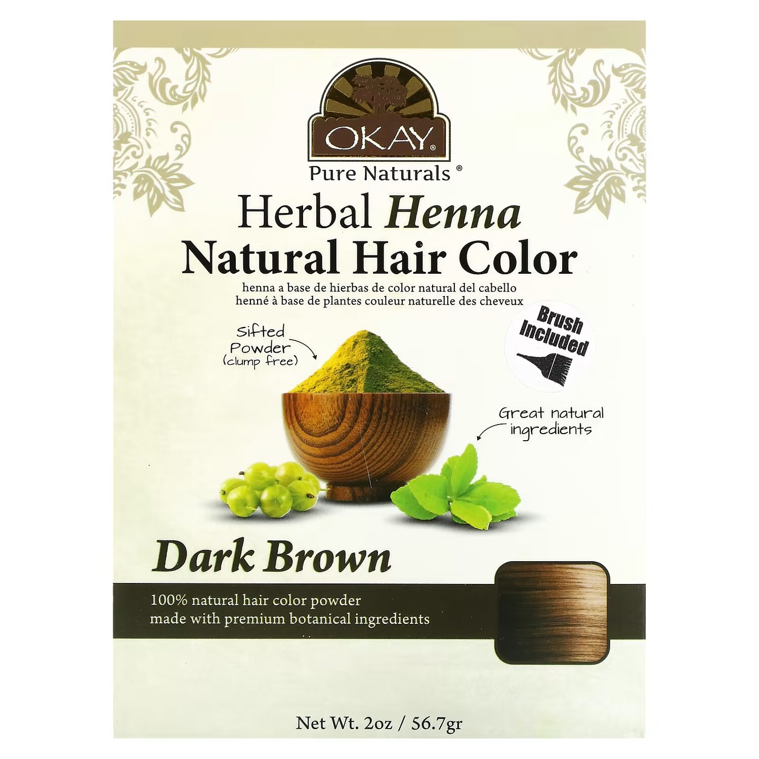 Oky Pure Naturals Натуральная краска для волос травяной хны темно-коричневый 56,7 г (2 унции) Okay Pure Naturals
Oky Pure Naturals Натуральная краска для волос травяной хны темно-коричневый 56,7 г (2 унции) Okay Pure Naturals