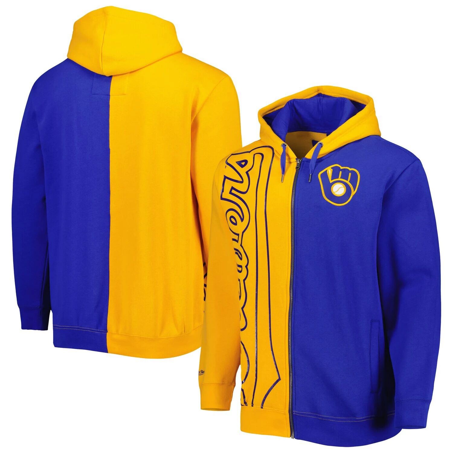 Мужская флисовая толстовка с молнией во всю длину Mitchell & Ness Gold/Royal Milwaukee Brewers
Мужская флисовая толстовка с молнией во всю длину Mitchell & Ness Gold/Royal Milwaukee Brewers