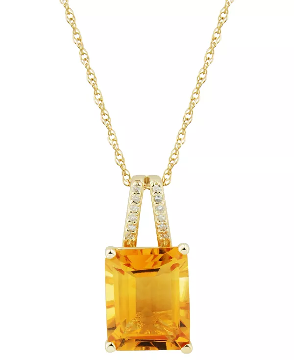 Ожерелье с подвеской 18 дюймов из 14-каратного золота с цитрином (3 карата) и бриллиантами (также доступно с гранатом и аметистом) Macy'S, citrine
Ожерелье с подвеской 18 дюймов из 14-каратного золота с цитрином (3 карата) и бриллиантами (также доступно с гранатом и аметистом) Macy'S, citrine