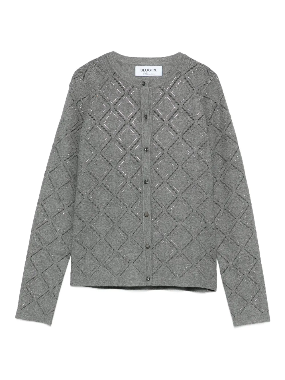 Кардиган с ромбовидным узором Blugirl, серый
Кардиган с ромбовидным узором Blugirl, серый