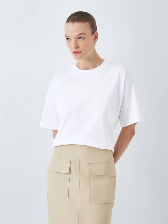 Расслабленная футболка из органического хлопка с коротким рукавом John Lewis, белый
Расслабленная футболка из органического хлопка с коротким рукавом John Lewis, белый