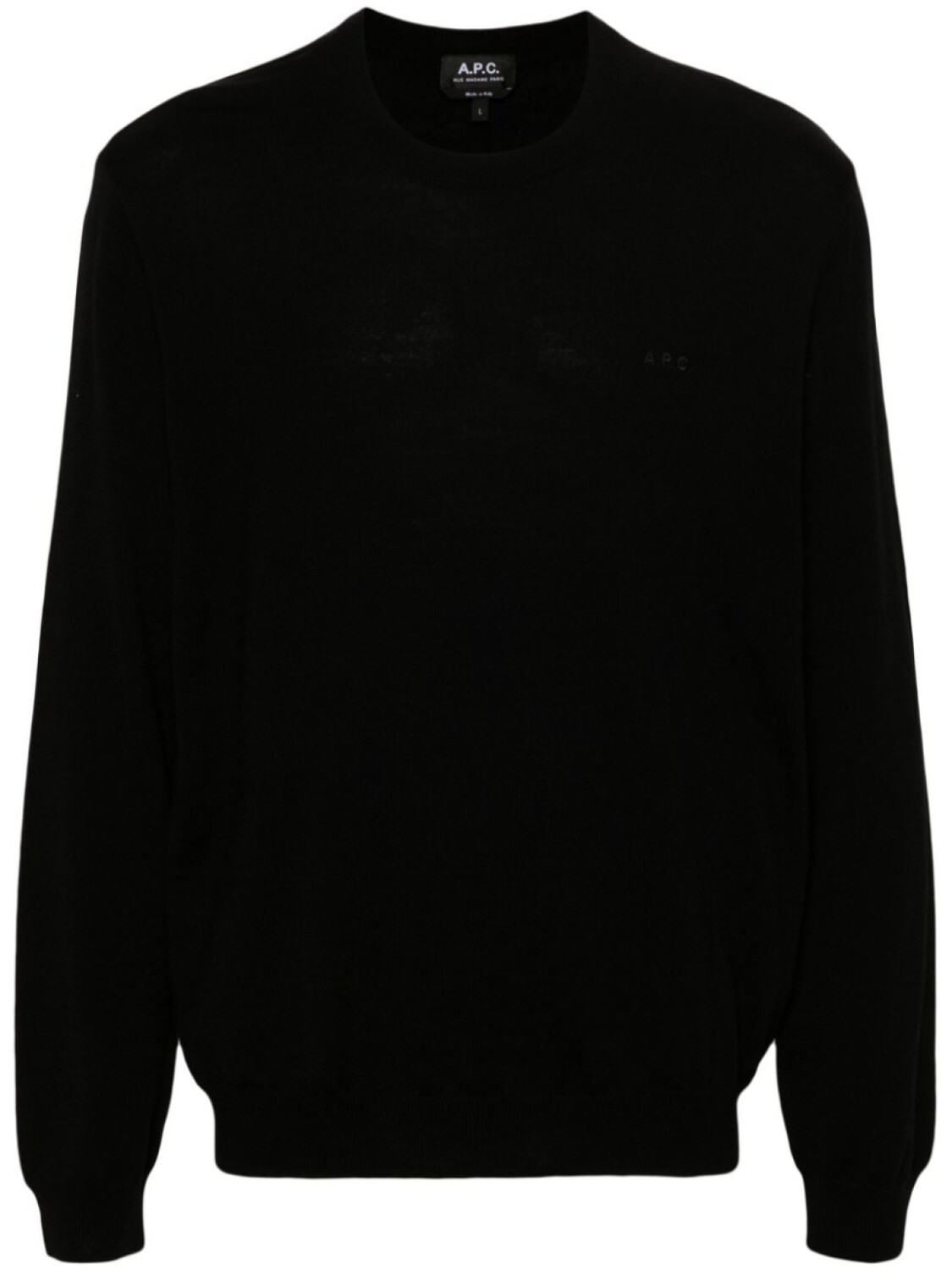 A.P.C. шерстяной джемпер с вышитым логотипом, черный