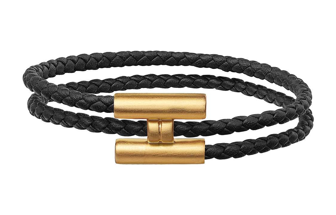 Браслет из телячьей кожи унисекс HERMES, черный
Браслет из телячьей кожи унисекс HERMES, черный