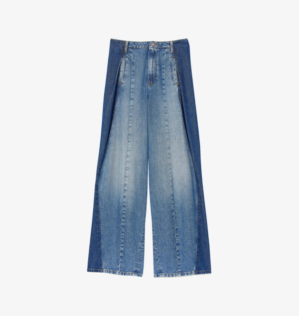 Джинсы широкого кроя с контрастными вставками Sandro, синий
Джинсы широкого кроя с контрастными вставками Sandro, синий