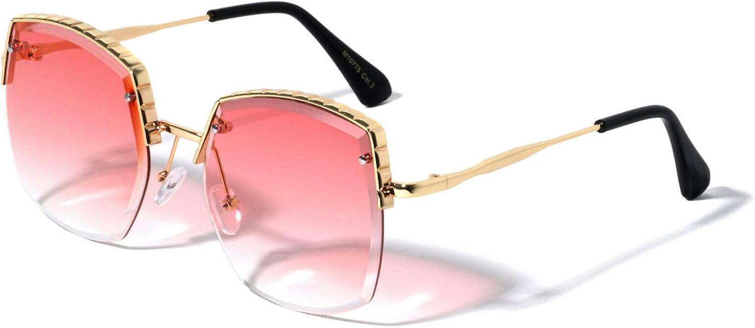 Женские солнцезащитные очки Dweebzilla большого размера, полуободковые, квадратной формы, модель Jackie O, модные, с защитой от УФ-излучения UV400, гибридные, Gold & Black Frame - Light Pink Gradient Lenses
Женские солнцезащитные очки Dweebzilla большого размера, полуободковые, квадратной формы, модель Jackie O, модные, с защитой от УФ-излучения UV400, гибридные, Gold & Black Frame - Light Pink Gradient Lenses