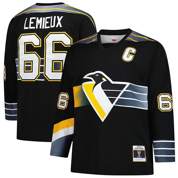 Мужская хоккейная футболка mario lemieux black pittsburgh penguins 1996/97 blue line 20 Mitchell & Ness
Мужская хоккейная футболка mario lemieux black pittsburgh penguins 1996/97 blue line 20 Mitchell & Ness