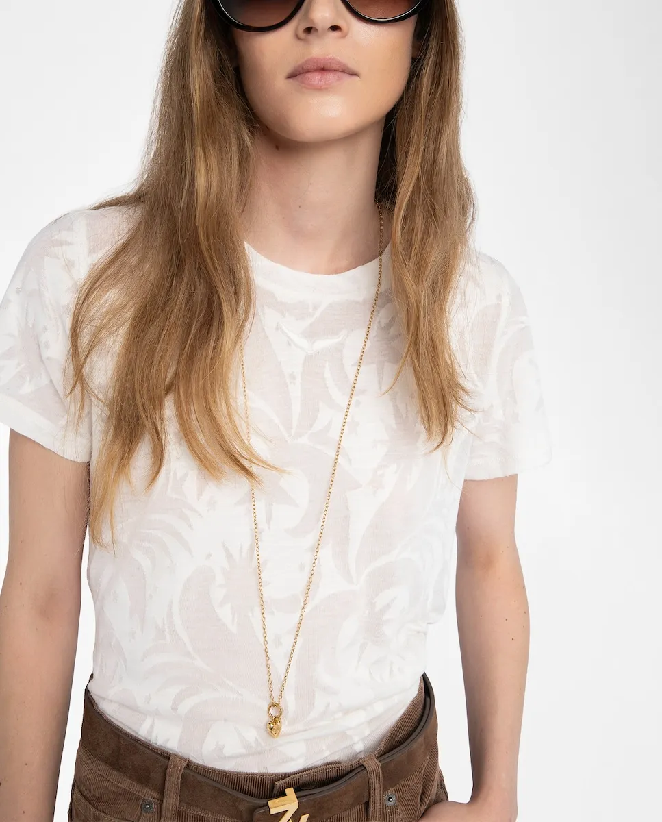 Женская хлопковая футболка Alys с коротким рукавом Zadig & Voltaire, белый
Женская хлопковая футболка Alys с коротким рукавом Zadig & Voltaire, белый