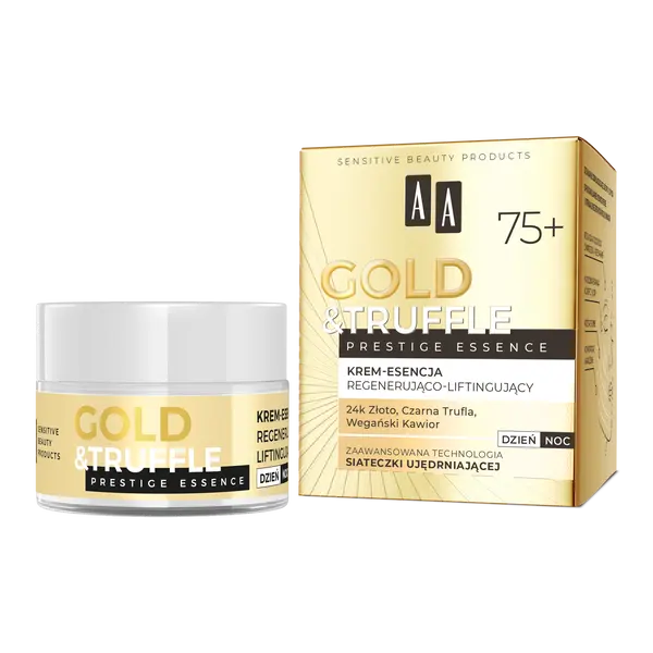 Регенерирующий-лифтинговый крем-эссенция для лица 75+, 50 мл Aa Gold & truffles prestige essence 
Регенерирующий-лифтинговый крем-эссенция для лица 75+, 50 мл Aa Gold & truffles prestige essence