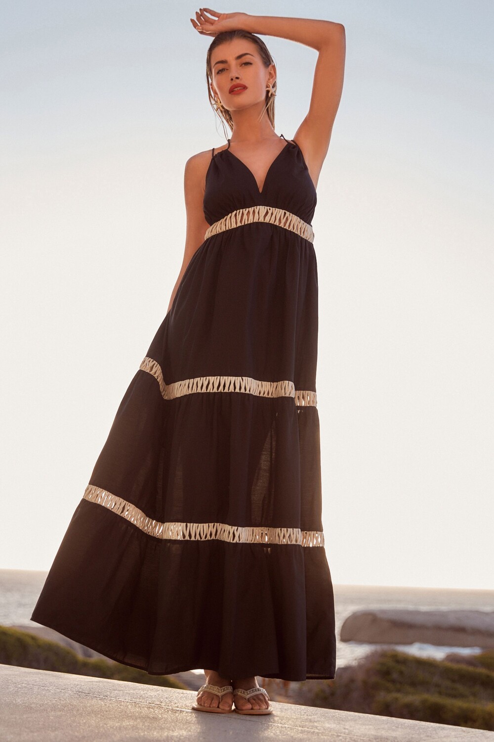 Многослойное летнее платье Next, черный
Многослойное летнее платье Next, черный